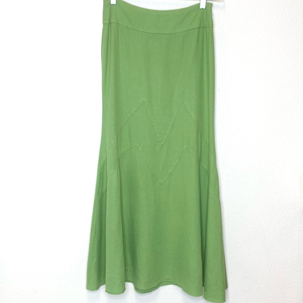 Minx Linen Blend Skirt Modest Full Length Size S